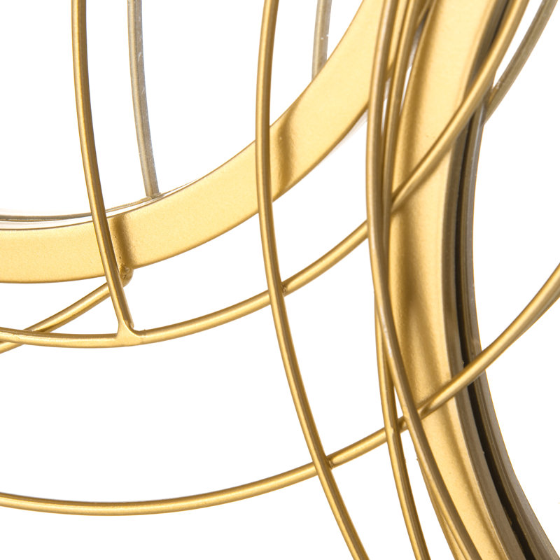 Gold Metal Wall Art With 3D Design - Mirror Decor For Homes, 42.25" W X 22" H Living Room, Bedroom, Dining 42.25"X22