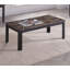 Ensemble de 3 pièces Table basse rectangulaire de style traditionnel Table de bout carrée Pieds en bois Finition noire Plateau en faux marbre -14569520