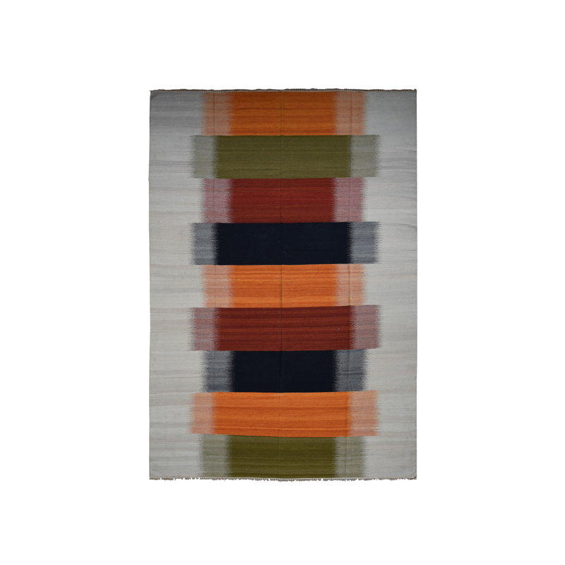 Tapis ivoire en laine tissé à la main 10 pi x 14 pi 4 po Durie Kilim 64311873B16447E68C895F539E5B11B3
