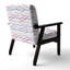 Fauteuil décoratif abstrait - Fauteuil rose rayé Wavy Line-1943175058