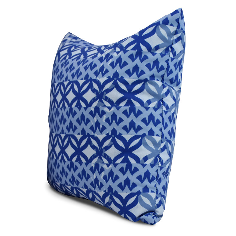 Housse et insert de coussin carré Nantucket, Bleu, H 16 po x l 16 po