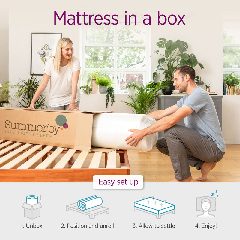 Summerby Sleep CoolLux Gel Infused Memory Foam Mattress 23cm, Kingsize (5')