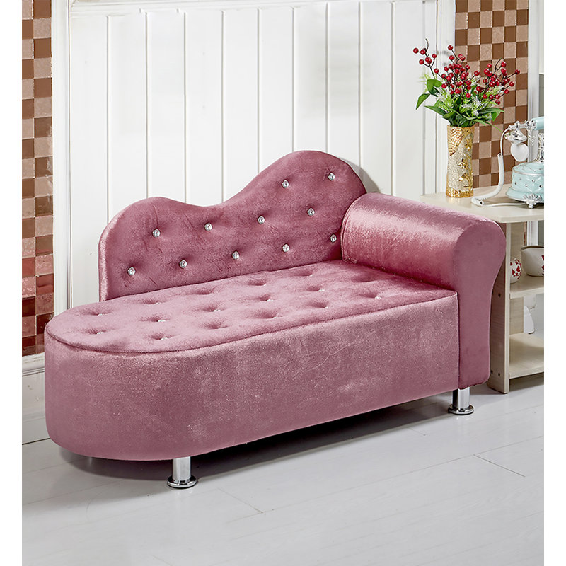 Banc de petite chambre de style européen - banc en tissu, Left Hand Facing