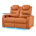 Orange Genuine Leather