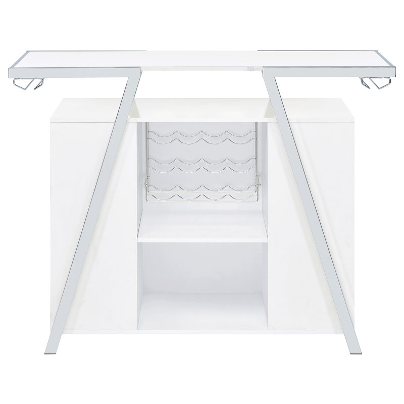 Armoire à vin contemporaine avec structure en métal et structure géométrique pour la salle à manger