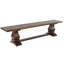 Banc brun en bois de manguier avec incrustation de parquet Marsels