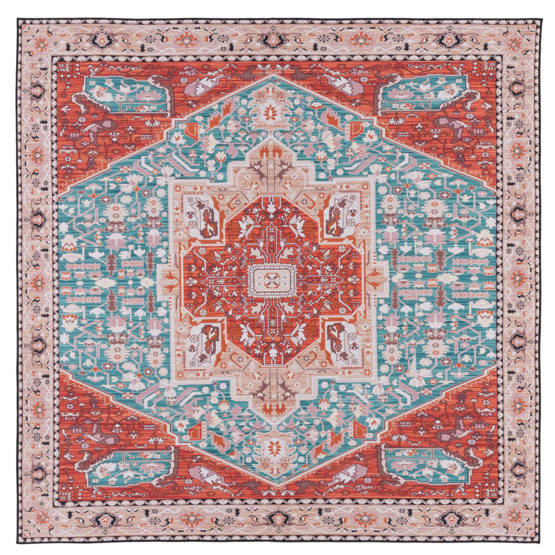 Tucson Performance Machine Washable Oriental Rug, Square 6'