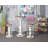 Dining Table Pine Round Solid Wood Top Metal Base Dining Table-86560744