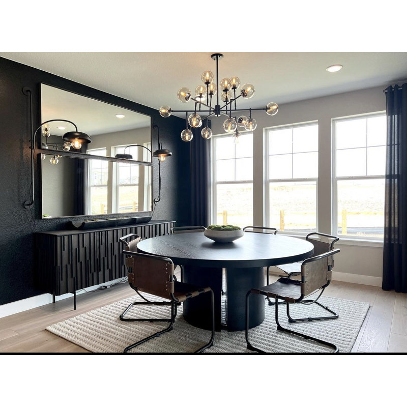 Rubel Oak Round Solid Wood Dining Table