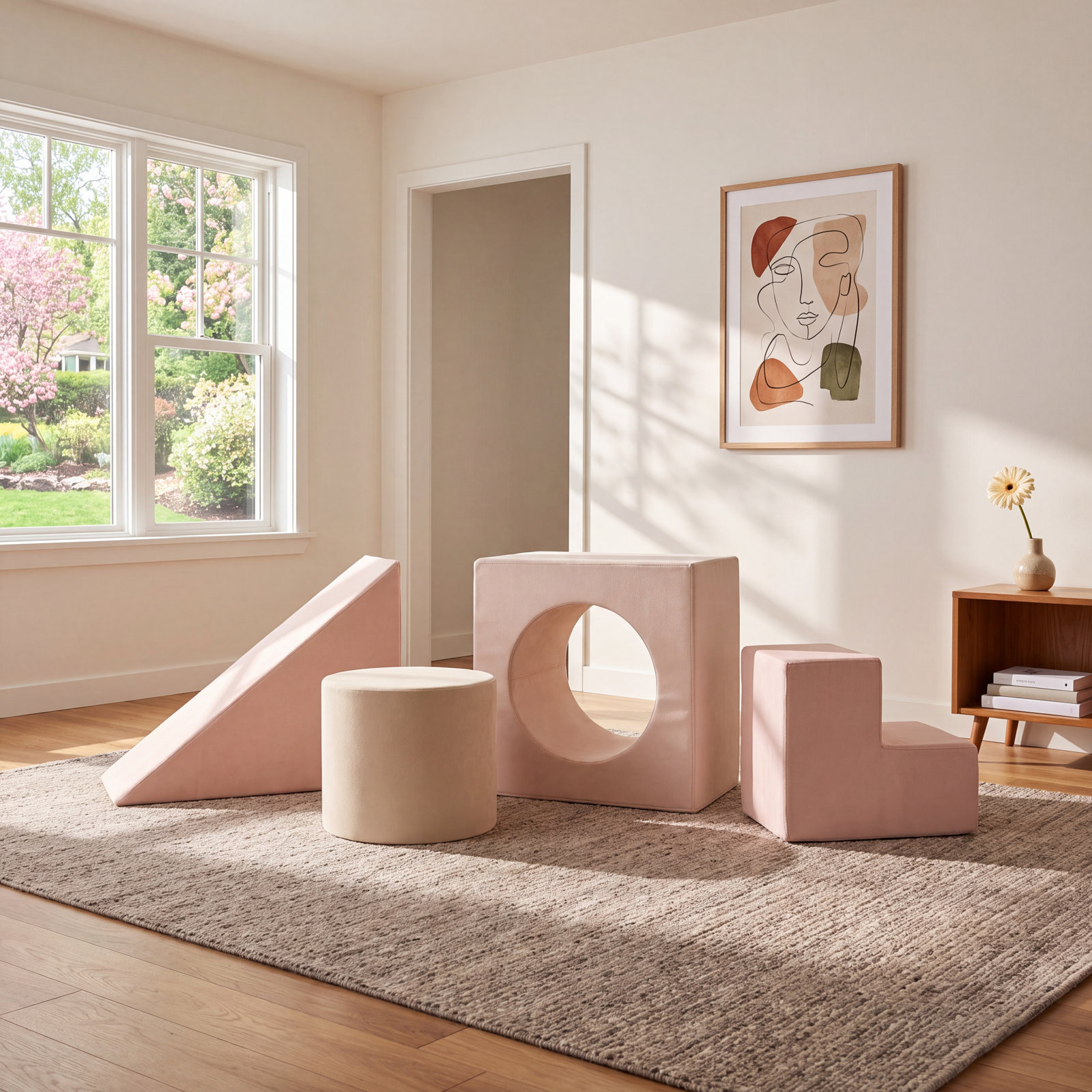Block Playset, Ivory/Untanned/Millet/Tulle