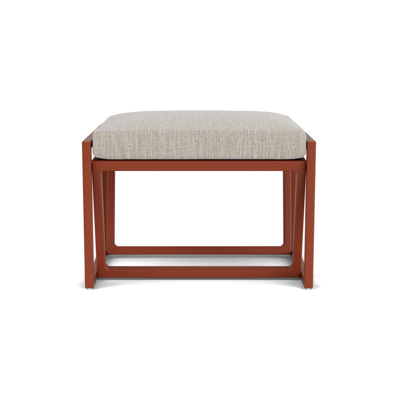 Summit Outdoor Ottoman, Ivory, Friendly Flax