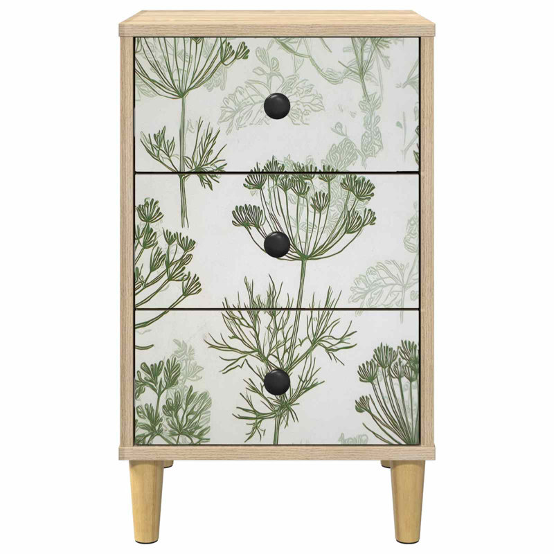  Bedside Cabinet Sonoma Oak Engineered Wood Nightstand Bedroom Furniture
