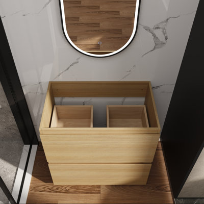 30" Vanity Base with Dual Drawer Storage