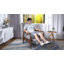 Modern Push-back Recliner Chair, Solid Wood, Cattlehide Armchair-1834350309