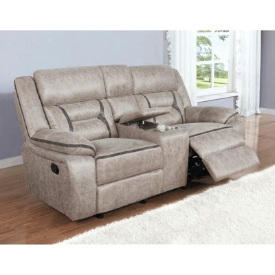 Causeuse coulissante avec console Taupe