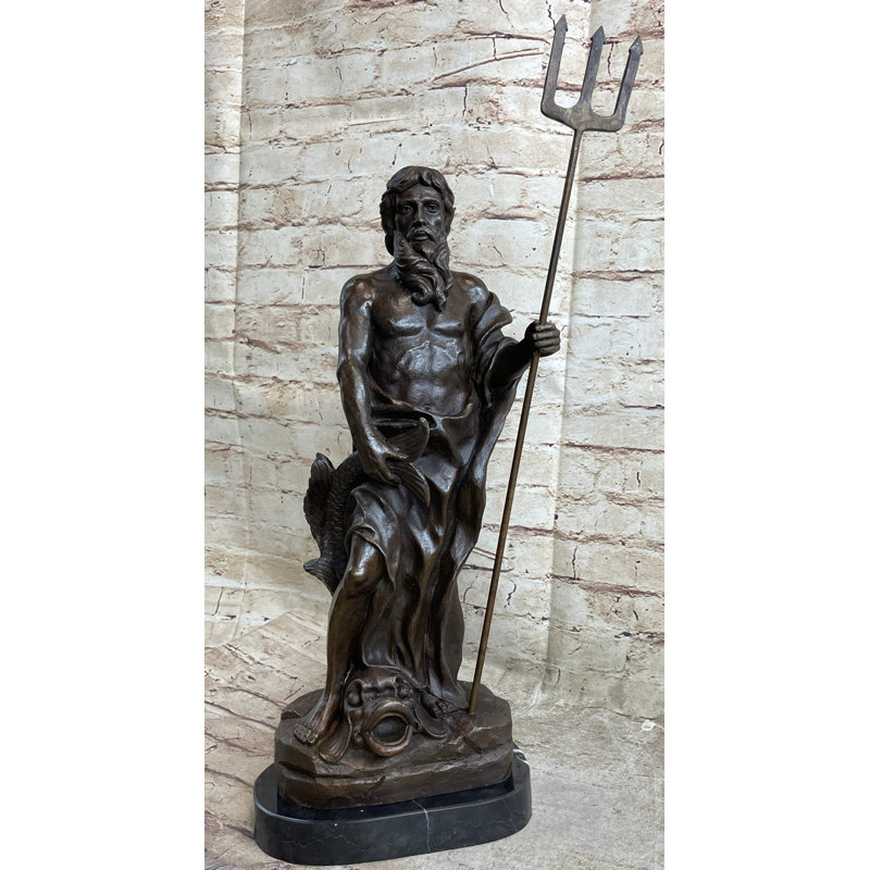 Statue de marbre Atlantide Poseidon Neptune Sea