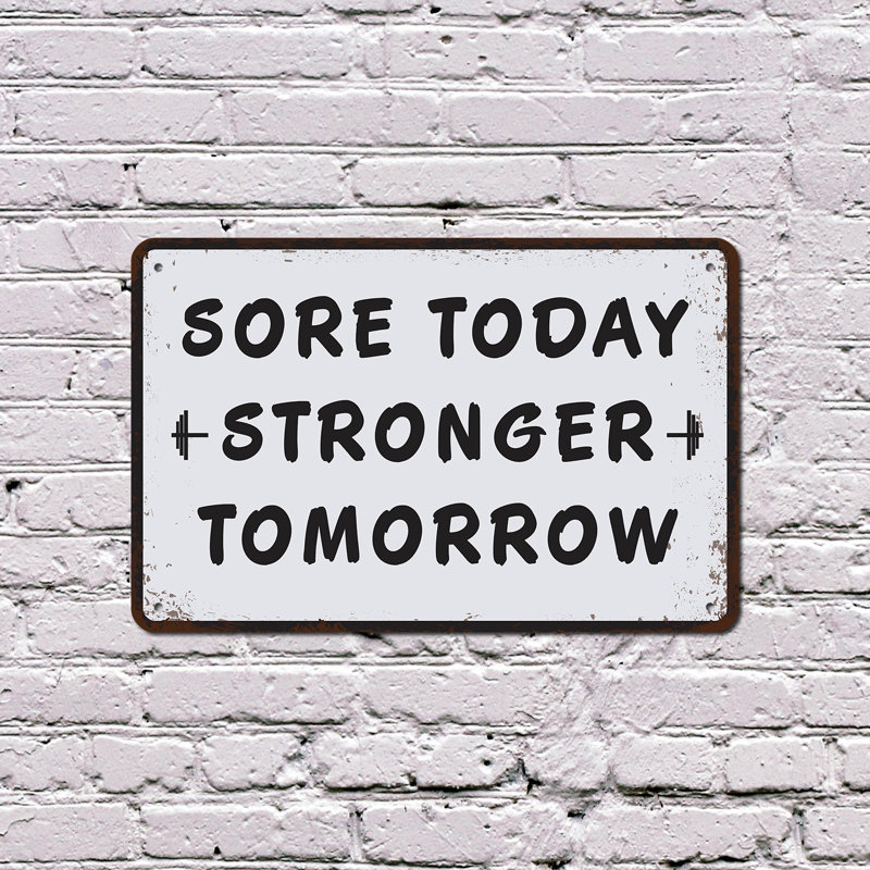 Sore Today - Plus fort demain (paquet de 2) en plastique 8 po x 12 po