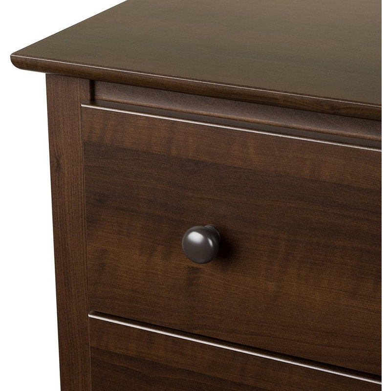 Traditional Nightstand Side Table With 2 Drawers, Functional 2-drawer Bedside Table