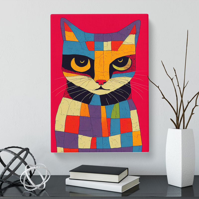 Cat Patchwork Vol.2 - Wrapped Canvas, 76cm H x 50cm W x 3cm D