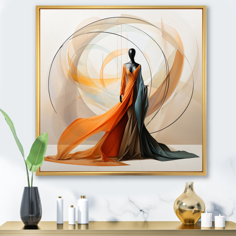 Abstrait contemporain danseur africain I - art mural femme afro-américaine, H 16 po x l 16 po, Brun