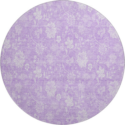 Premium Machine Washable Prisco Lilac Rug