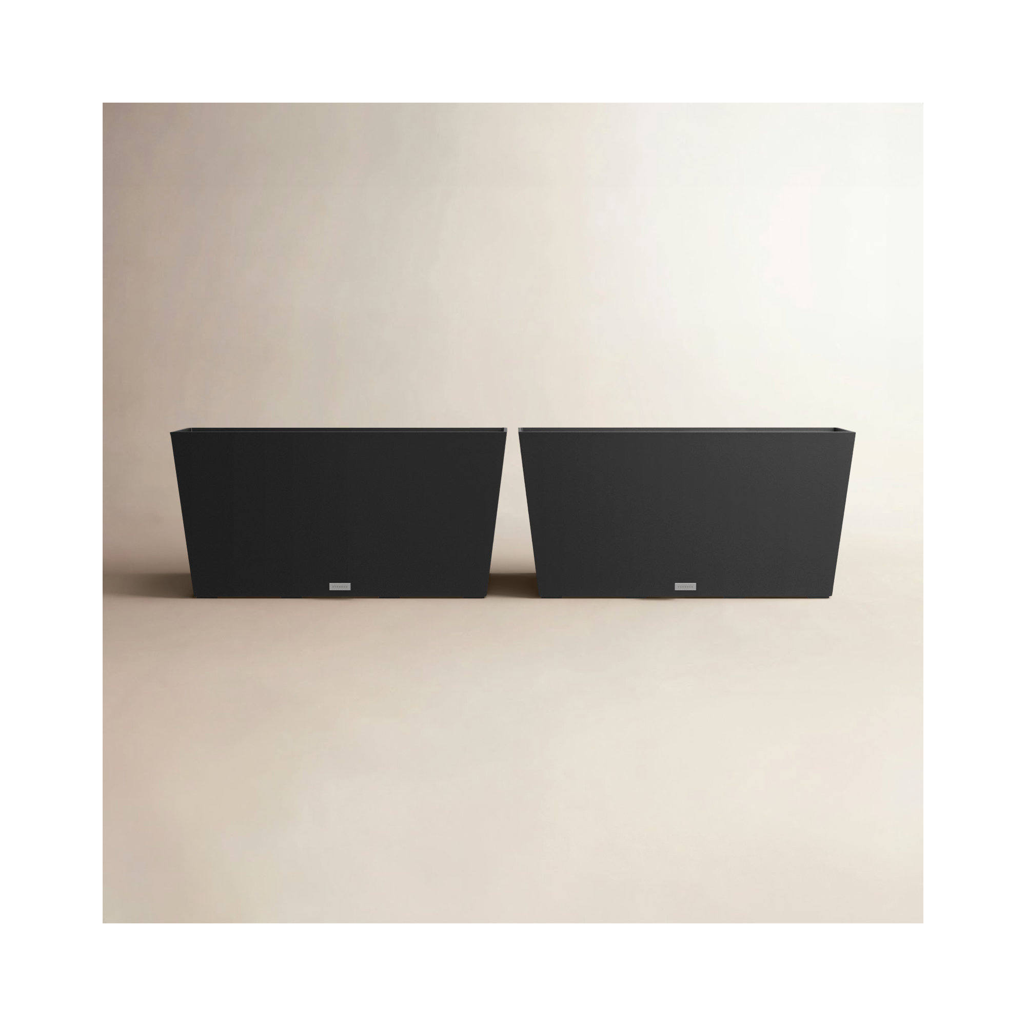 Pure Series Midori Planter, 19.75" H x 39.5" W x 12.5" D, Black, 2