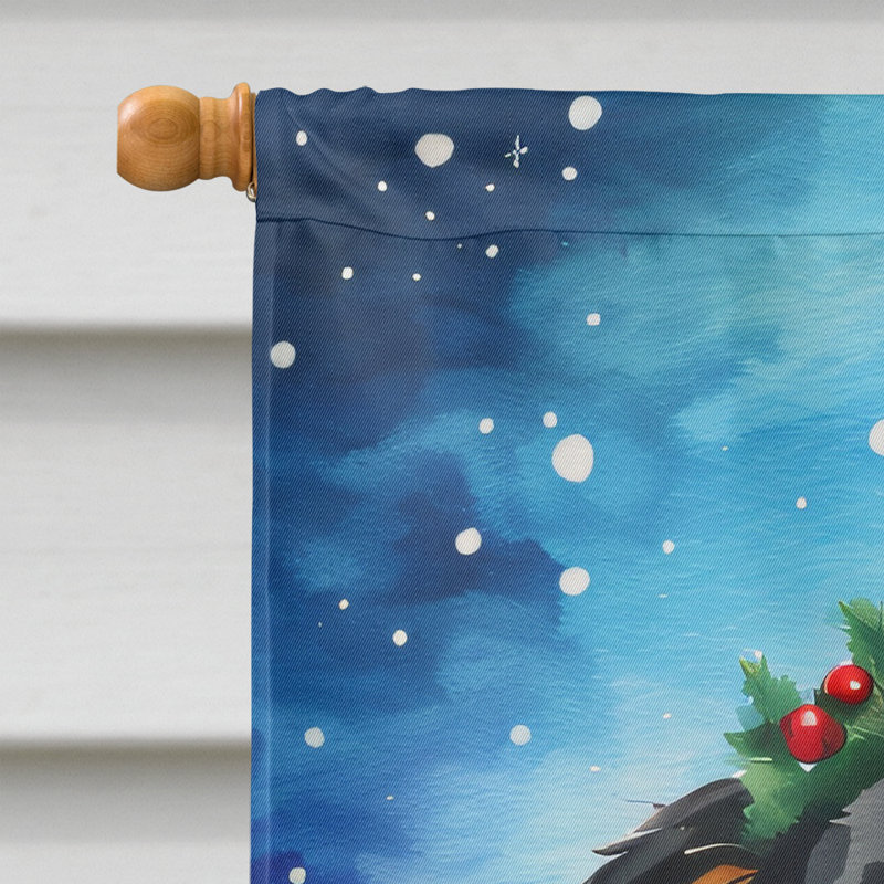 Drapeau de Noël Border Collie, H 40 po x l 28 po