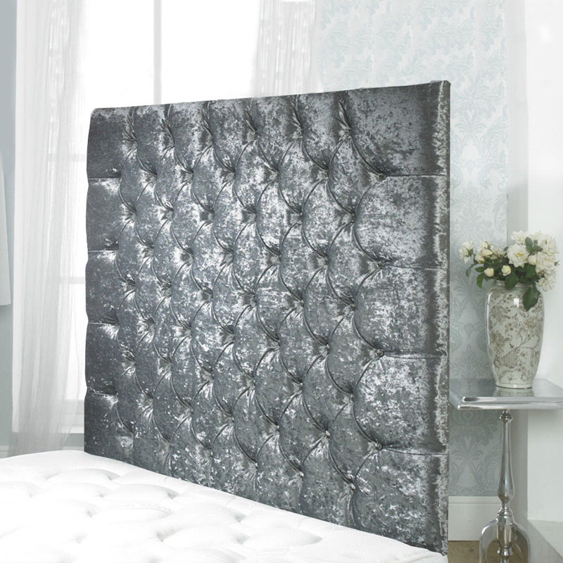 Shaw Upholstered Headboard, Silver, Super King (6')