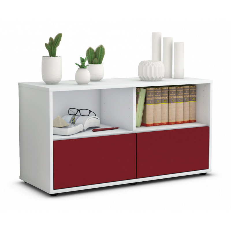 Oak Park 92cm Sideboard, White/Red