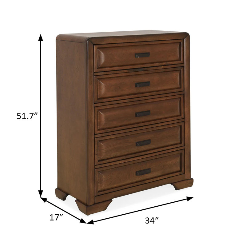 Commode transitionnelle Caerwys, brun / gris clair