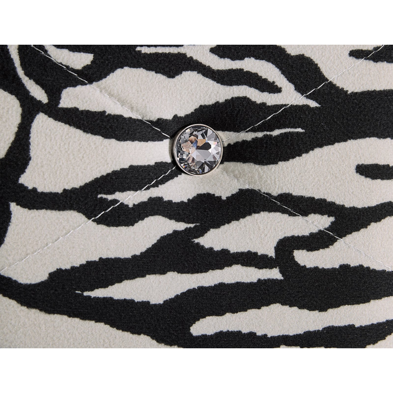 Chaise longue en velours 39,5 po Steller, Zebra