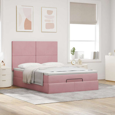 Upholstered Ottoman Bed with Mattress