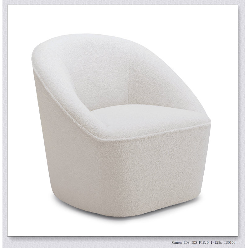 Chaise d'appoint en tissu blanc cassé