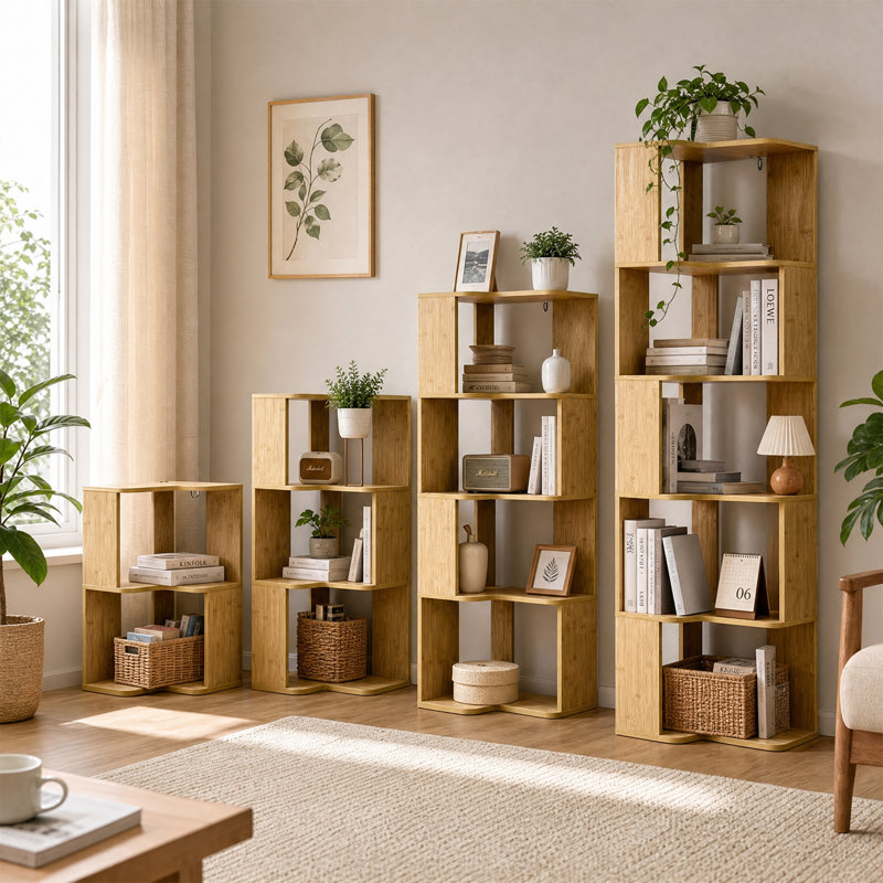 Bibliothèque modulaire d'angle avec plusieurs options de taille, (2 tablettes) H 25,24 po x l 15,75 po x P 15,75 po