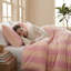Ensemble de housse de couette à rayures roses pour grand lit, ensemble de literie à rayures larges et moelleuses avec 2 taies d'oreiller, ensemble de housse pour lit 3 pièces Cabana-131990093