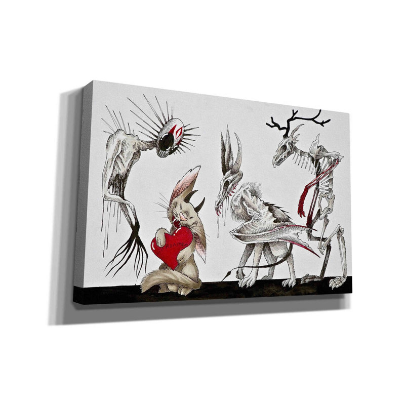 «L'il Monster» par Avery Multers, art mural sur toile, H 12 po x l 16 po x P 0,75 po