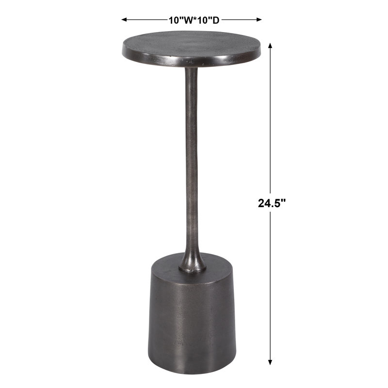 Element End Table, Nickel Silver