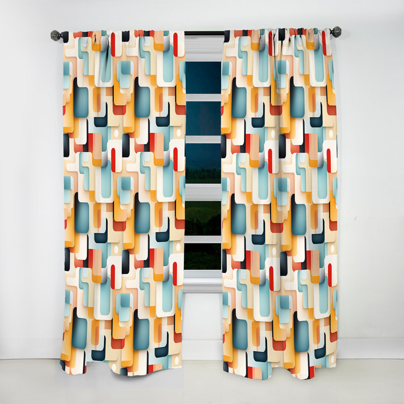 Urban Serenity - Rideau moderne - Velours obscurcissant - 1 panneau, L 52 po x L 108 po