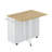 Multi-Functional Kitchen Island Cart With 2 Door Cabinet And Two Drawers,Spice Rack, Towel Holder, Wine Rack, And Foldable Rubberwood Table Top-1991573557
