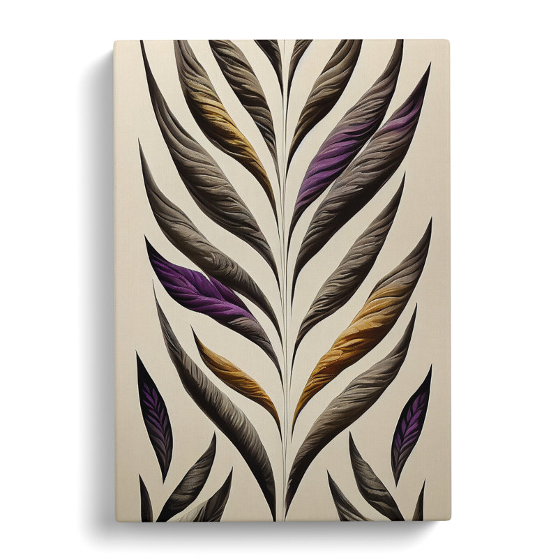 XV1022-3417X Peaceful Feathers - Print, Wrapped Canvas, 50cm H x 35cm W, No Matte
