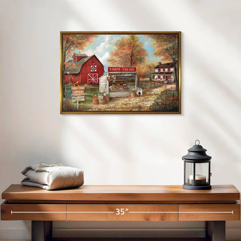Autumn Farm Fresh, 19 po x 13 po, Cadre flottant doré