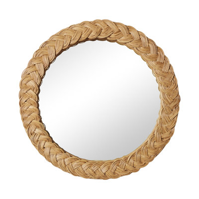 Castello Round Rattan Framed Wall Mirror