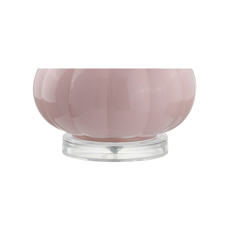 Musselman Glass Table Lamp, Pastel Pink