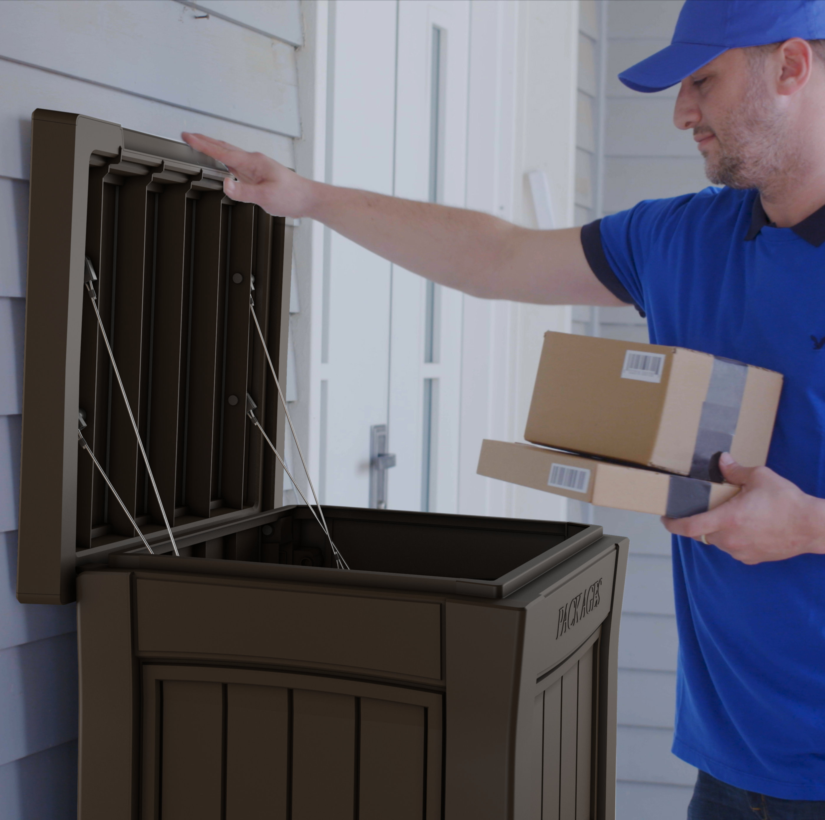 Keter Secure Package Delivery Lockable Box For Porch Or Office with