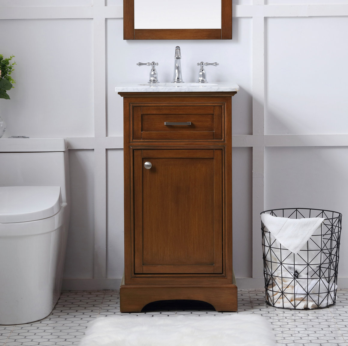 Hermes 19'' Single Bathroom Vanity, Teak