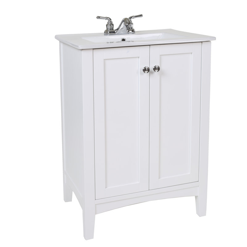 Ensemble de meuble-lavabo simple 24 po Maybin, Blanc