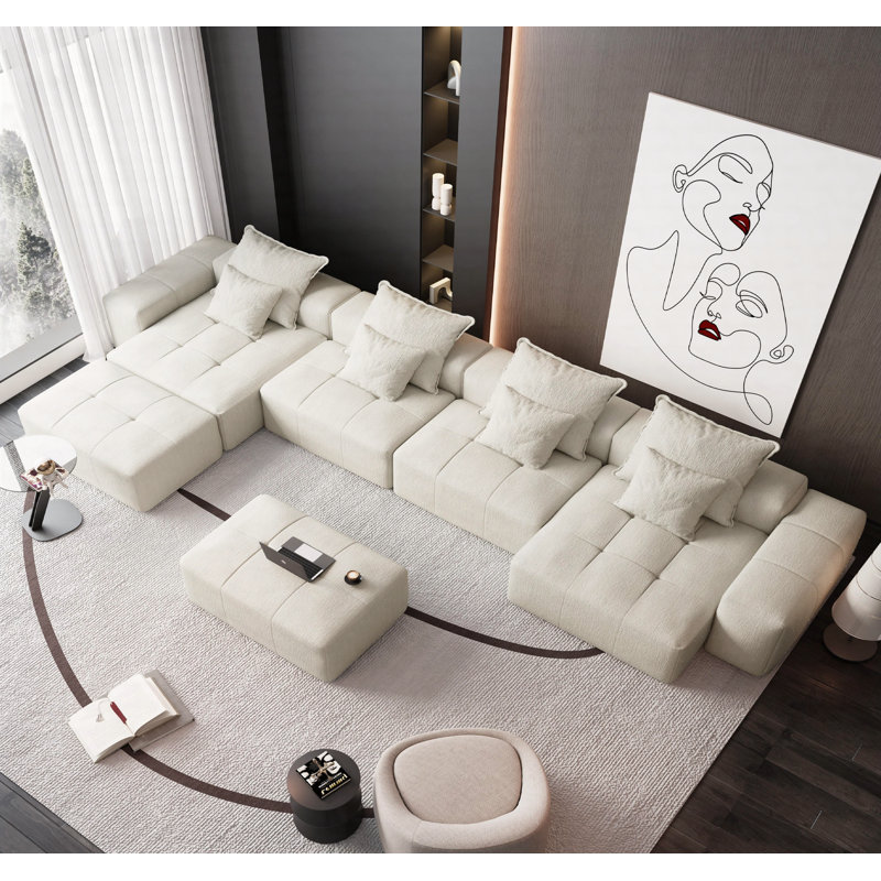 Canapé modulaire surdimensionné Boneless, Beige