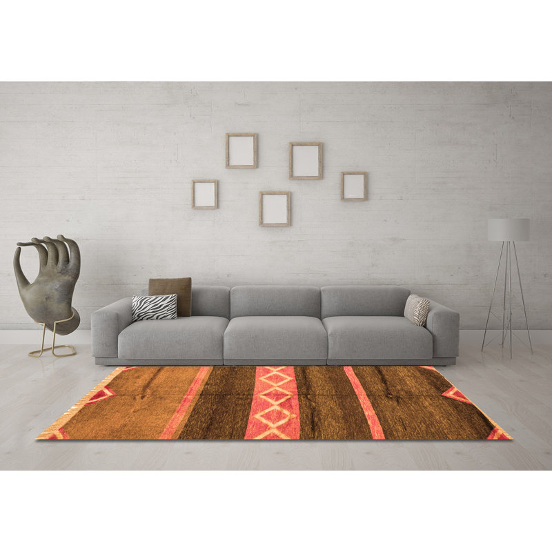 Tapis en polyester tissé à la machine Mcmahen Southwestern, Carré 3 pi