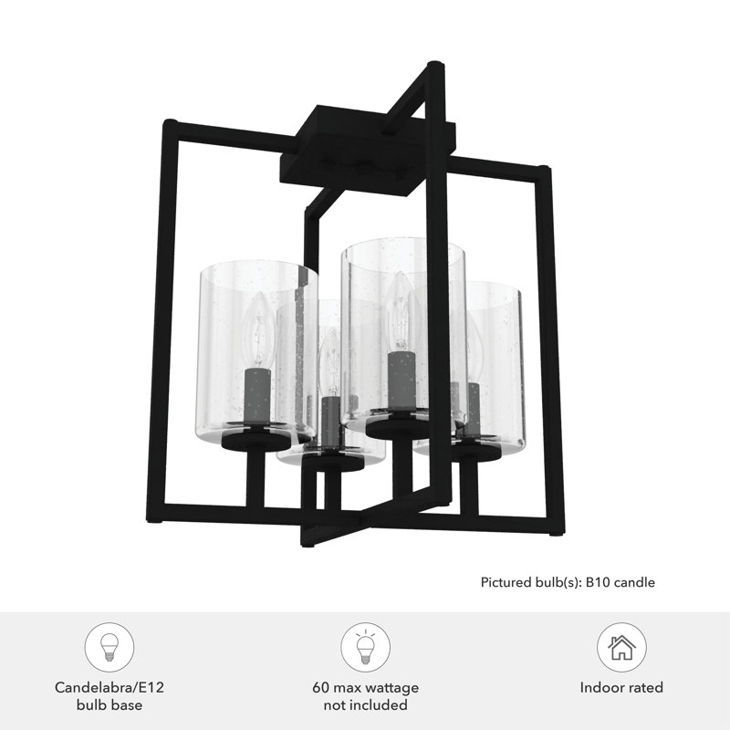 Kerrison Glass Flush Mount, Natural Iron