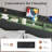 Modern Upholstered Bed Frame with LED Lights, Charging Station & Storage Drawers-1390966000